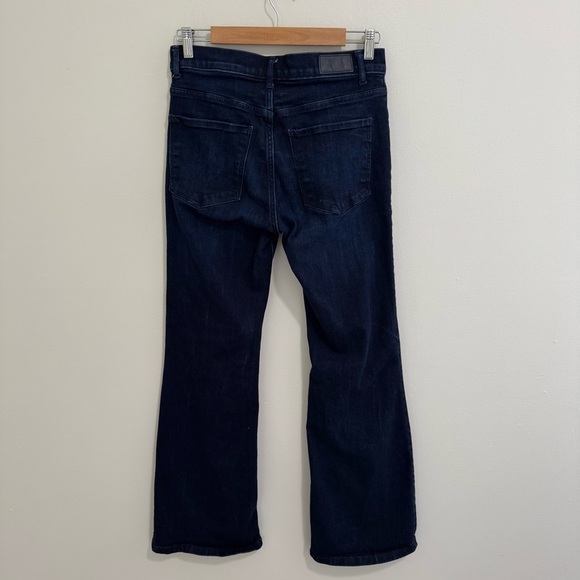 Express Dark Wash Slim Flare Short Jeans - Picture 3 of 9